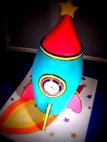 Rocket Ship Clock