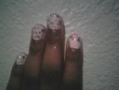Pink Floral Nail Design