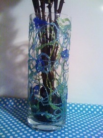 Diy Glitter Vase 