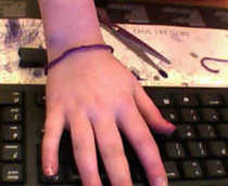 Finger Knitted Bracelet :)