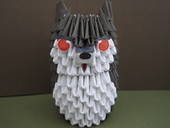 3 D Origami Husky Puppy/ Wolf