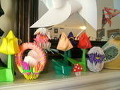 Spring/Easter Origami Fireplace Mantle