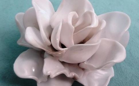 Plastic Spoon Rose Pendant