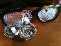 Up Cycled Minnie Mouse Magazine Pendant