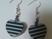 Stripped Hearts Earrings