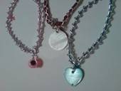 Chain Bracelets With Ribbon/Elastic And Charms