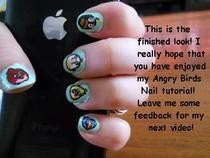 Angry Bird Nail Art
