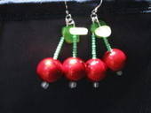 Cherry Bead Earings 