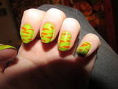 Neon Zebra Print Nails!