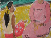 Tahitian Women On The Beach,