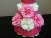 Pink Diaper Cake