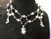 Gothic Owl & Moon Choker