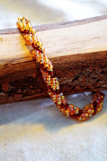Spiral Seed Bead Bracelet