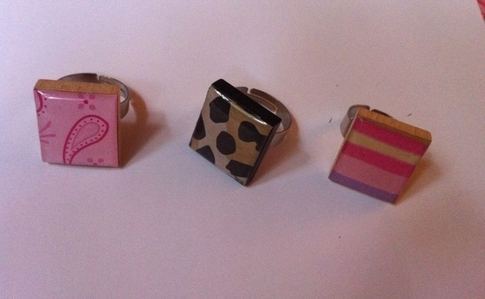 Scrabble Tile Rings