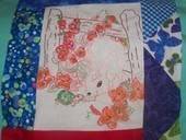 Embroidery /Needle Felted Flower Quilt Sq
