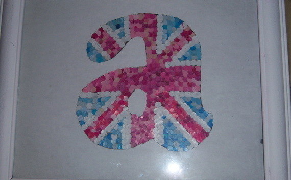Diy Hole Punch Union Jack Monogram Letters