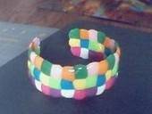 Melted Pony Bead Bangle And Ring Set