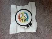 Peace Sign Cross Stitch