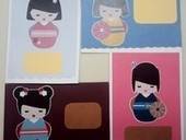 Kawaii Kokeshi Cards