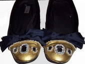 Miu Mui Inspired Rhinestone Embellished Flats 