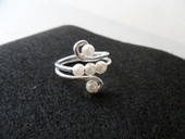 Wire And Pearls Ring
