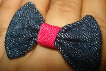 Denim Bow Ring