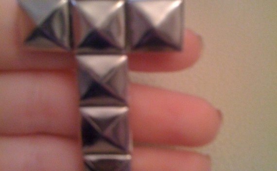 Stud Cross Double Ring