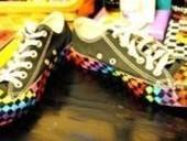 Rainbow Checkered Shoes