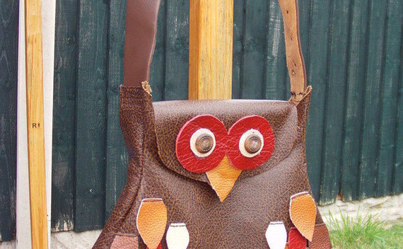 Leather Owl Bag