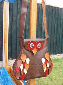Leather Owl Bag