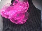 Jumper Bag With Organza Flowers!