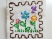 Postage Stamp Brooch