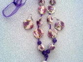Porcelain And Velvet Beaded Organza Necklace
