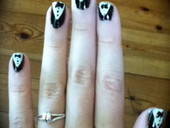 Easy Tuxedo Nails