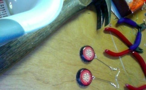 Bottle Cap Earrings