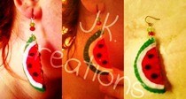 Felt Watermelon Earring!