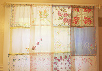 Vintage Hanky Curtains