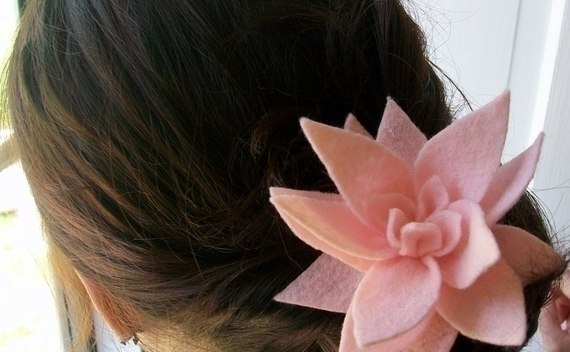 Felt Lotus Hairclip