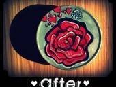 Tin Art Rose Heart