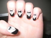 Easy Tuxedo Nails