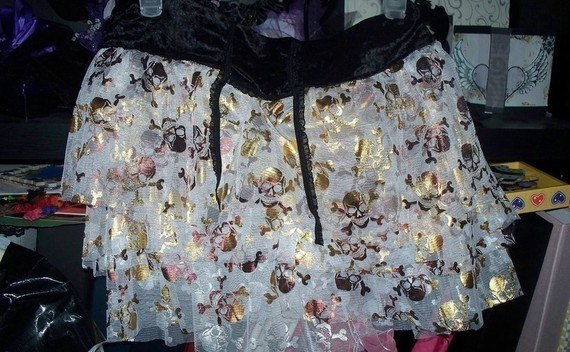 Lolita Tiered Skully Skirt