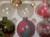 Swirly Paint Christmas Balls