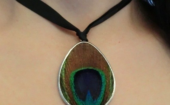 Peacock Feather Necklace