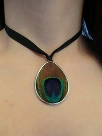 Peacock Feather Necklace