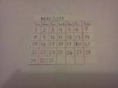 May Challenge Project 1: Mini Craft Table Calandar