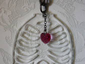Crystal Clear Heart Acrylic Necklace