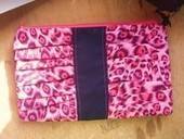 Pink Leopard Gathered Clutch 