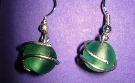 Wire Wrapper Bead Earrings!