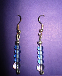 Aqua Beaded Dangles