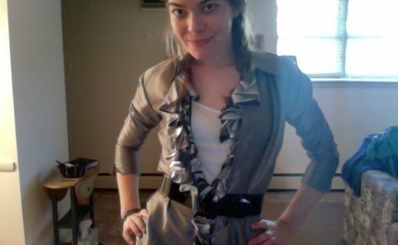 Ruffled Blouse From Two Shirts